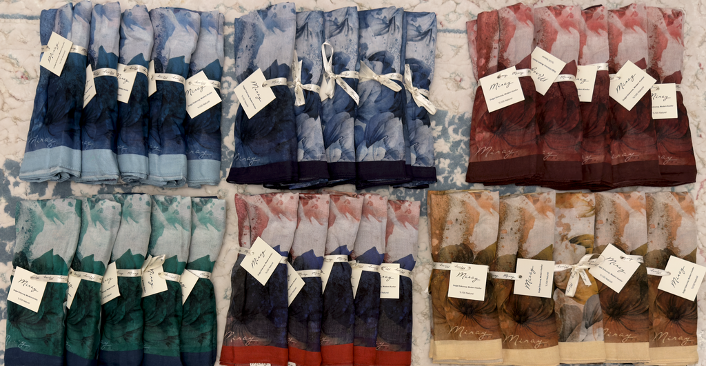 Painted Floral Shawl with Miray