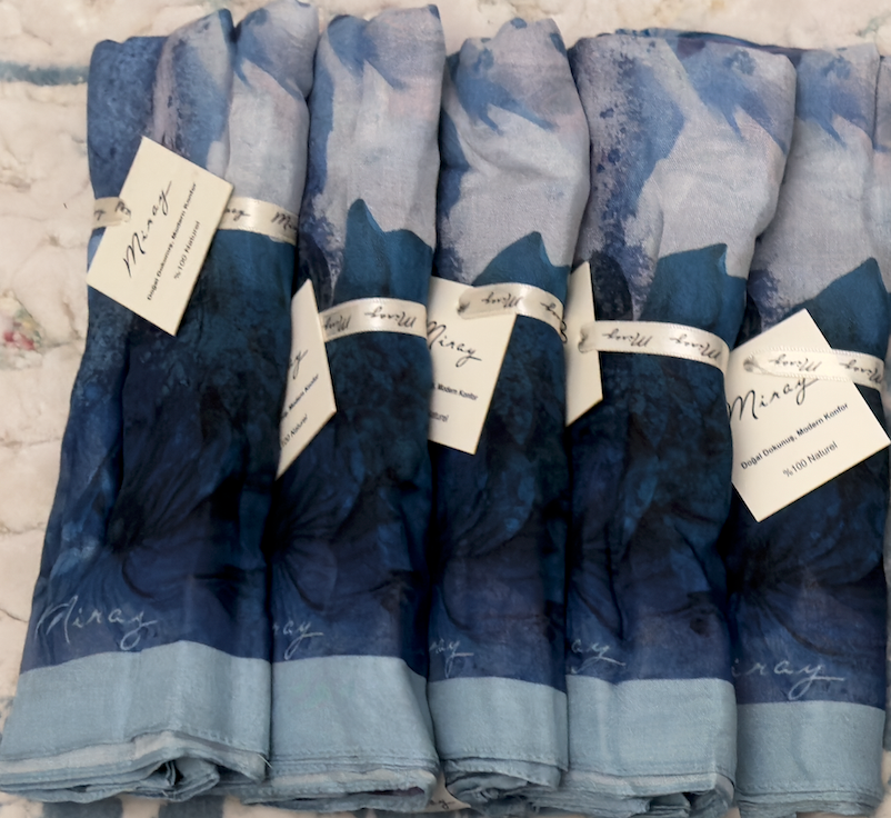 Painted Floral Shawl with Miray