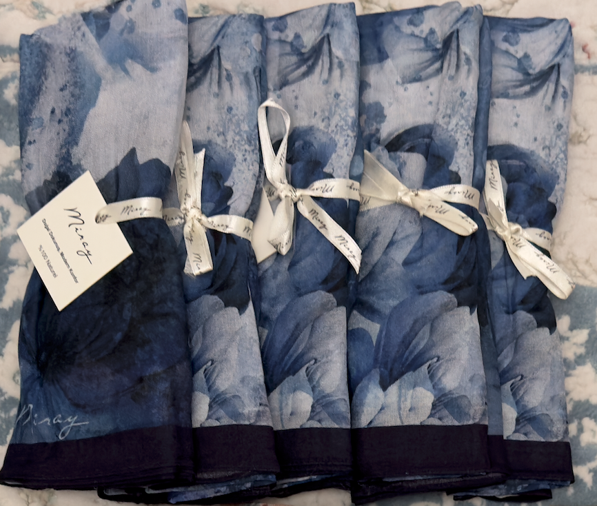Painted Floral Shawl with Miray